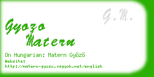 gyozo matern business card